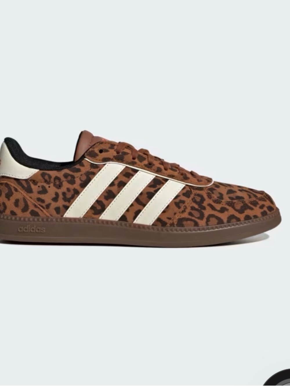 adidas Men’s Leopard Print Brown Sneakers with Cream Stripes